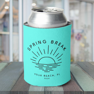 Cool Modern Spring Break Custom Location  Can Cooler
