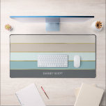Cool Modern Stripes Personalized Desk Mat<br><div class="desc">This personalized desk mat is both stylish and functional. Personalize this design with your name or initials, to add a unique and personal touch to your desk or work area.</div>