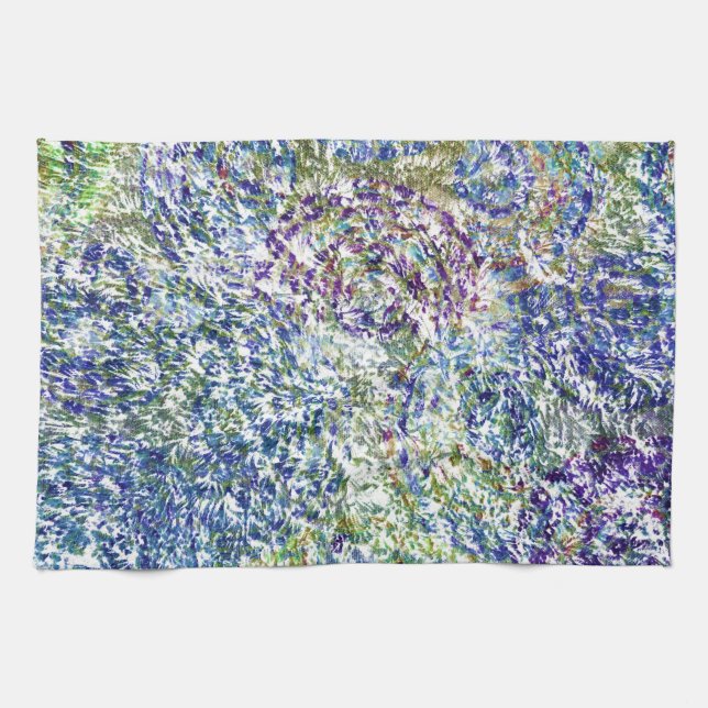 Cool, modern, trendy colourful abstract background kitchen towel (Horizontal)