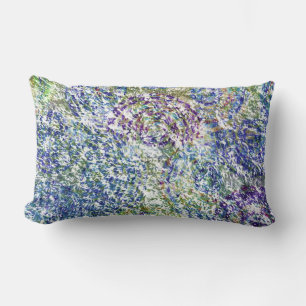 Cool, modern, trendy colourful abstract background lumbar pillow