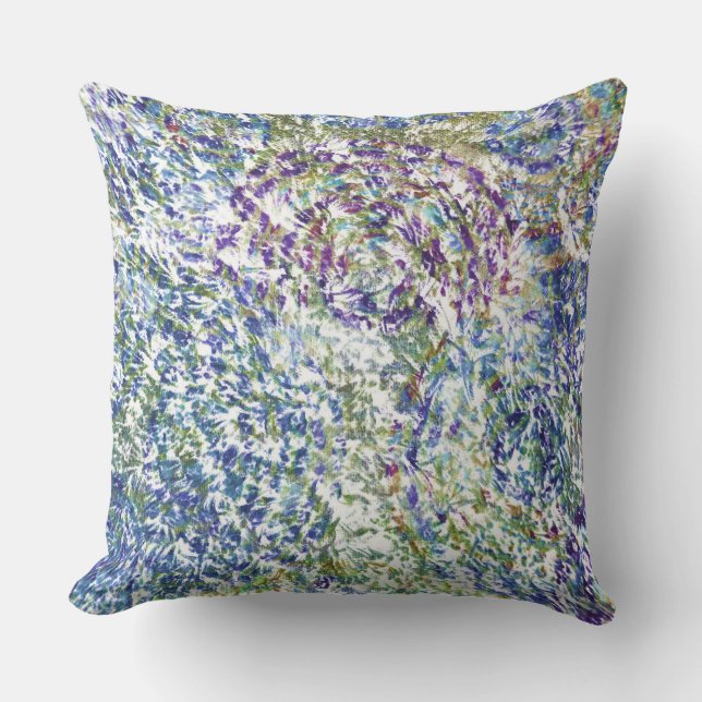 Cool, modern, trendy colourful abstract background outdoor pillow (Front)