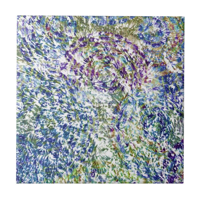 Cool, modern, trendy colourful abstract background tile (Front)