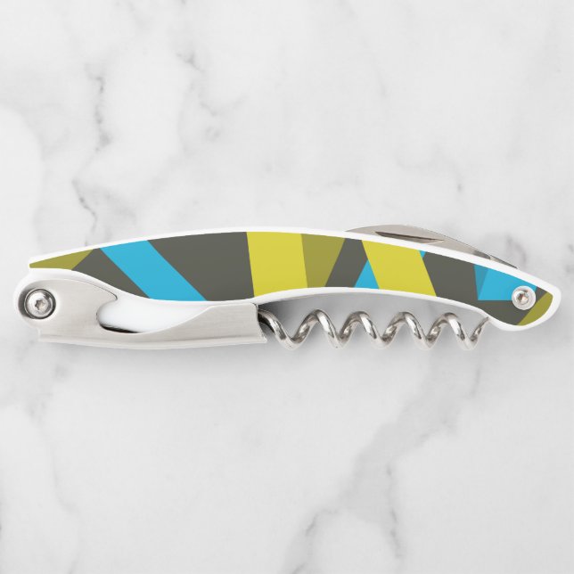 Cool, modern, trendy geometric ways flowing corkscrew (Front)