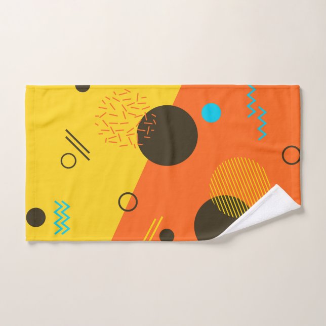 Cool, modern, trendy, urban Memphis illustration Hand Towel (Hand Towel)