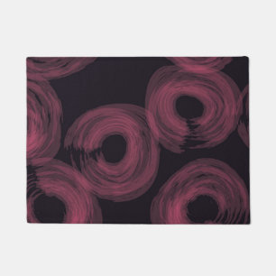 Cool, modern, trendy watercolor brush illustration doormat