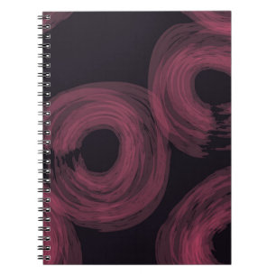 Cool, modern, trendy watercolor brush illustration notebook