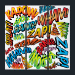 Cool Modern Typographic Comic Book Pop Art<br><div class="desc">A fun,  cool and trendy retro comic book pop art design that puts the wham,  zap,  pow into any superhero's day. Designed by Thisisnotme©</div>