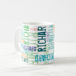 Cool & Modern Typography Name Coffee Mug