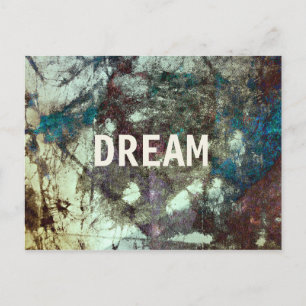 Cool modern unique abstract painting dream design postcard