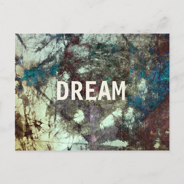 Cool modern unique abstract painting dream design postcard (Front)