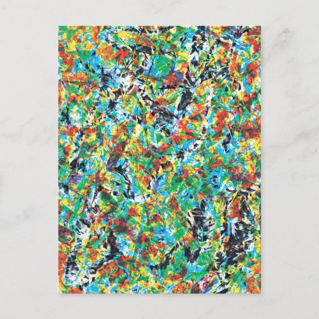 Cool modern unique floral flower pattern design postcard (Front)