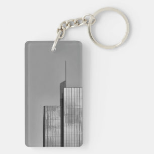 Cool, modern, urban architecture photo keychain