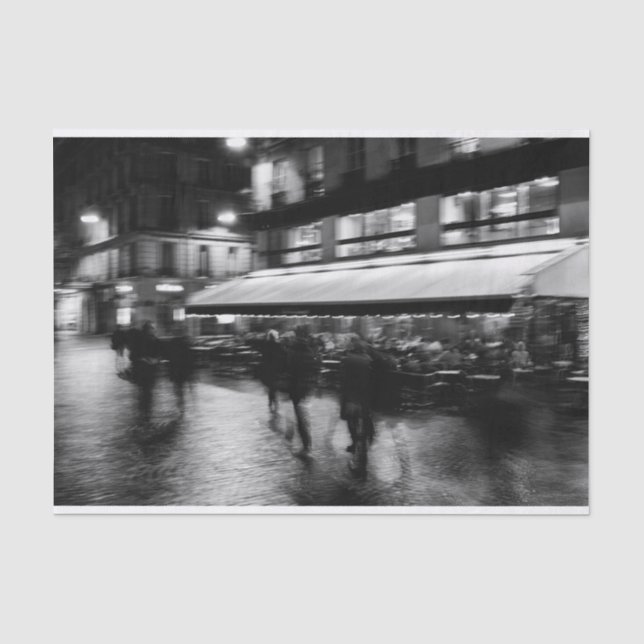 Cool, modern, urban blurry Paris Tissue Paper (Front)
