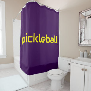 Cool Modern Yellow PICKLEBALL Text On Deep Purple