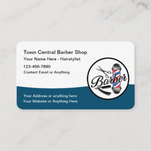 Cool Moderne Barber Shop Emblem Carte de visite