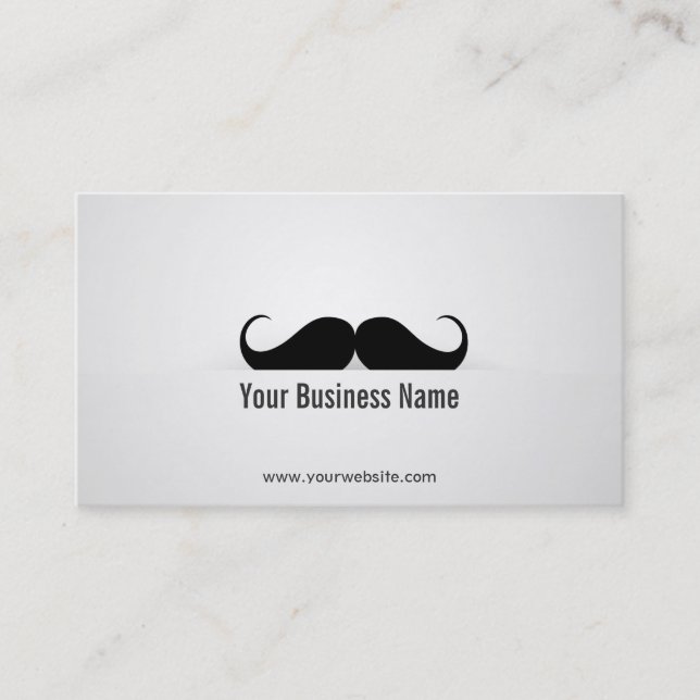 Cool moderne Carte de visite de moustache (Devant)