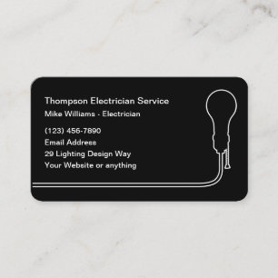 Cool Moderne Electricien Carte de visite