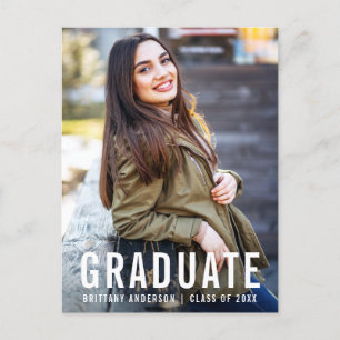 Cool moderne Graduation Party Photo W Invitation