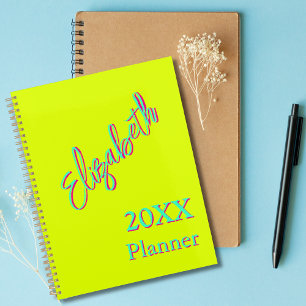 Cool moderne Neon Chartreus Hebdomadaire et mensue