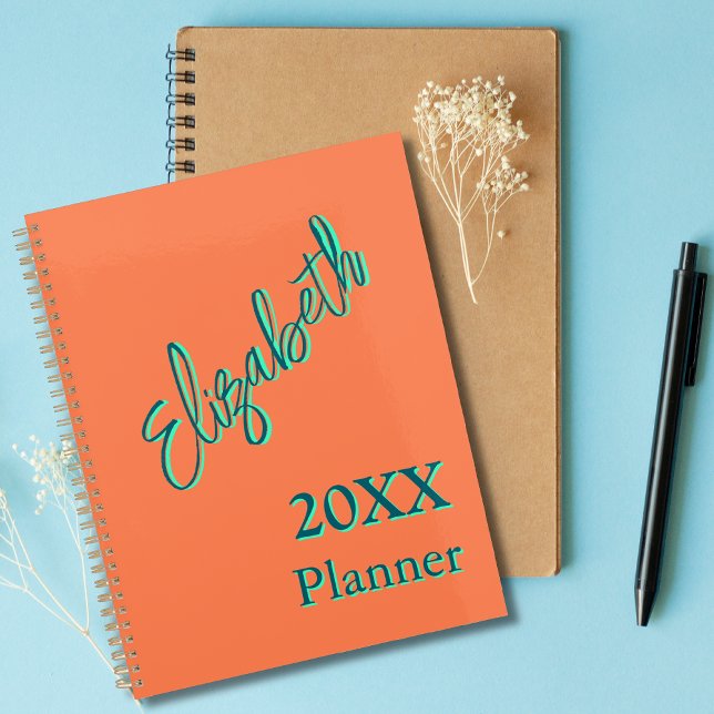 Cool moderne Neon Coral Hebdomadaire et mensuel 20 (Créateur téléchargé)