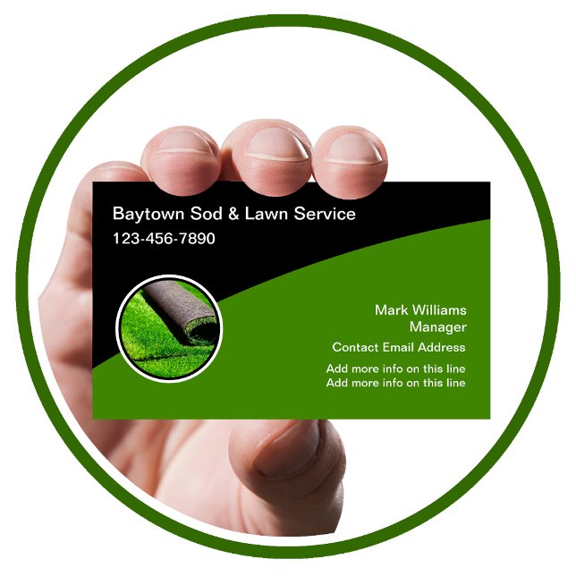 Cool Moderne Pelouse Et Sod Cartes de visite (Créateur téléchargé)