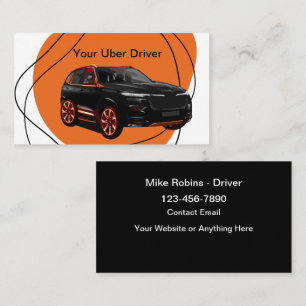 Cool moderne Uber Driver Carte de visite Design