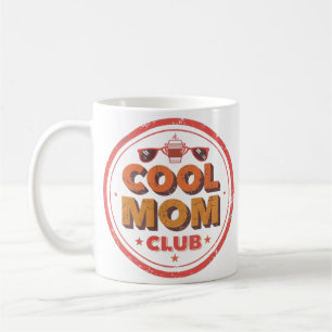 Cool Mom Club   Retro Badge Logo Coffee Mug