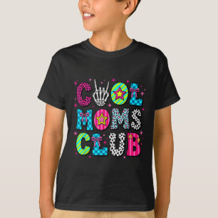 Cool Mom Club Retro Leopard Disco Hand Fun Humour T-Shirt