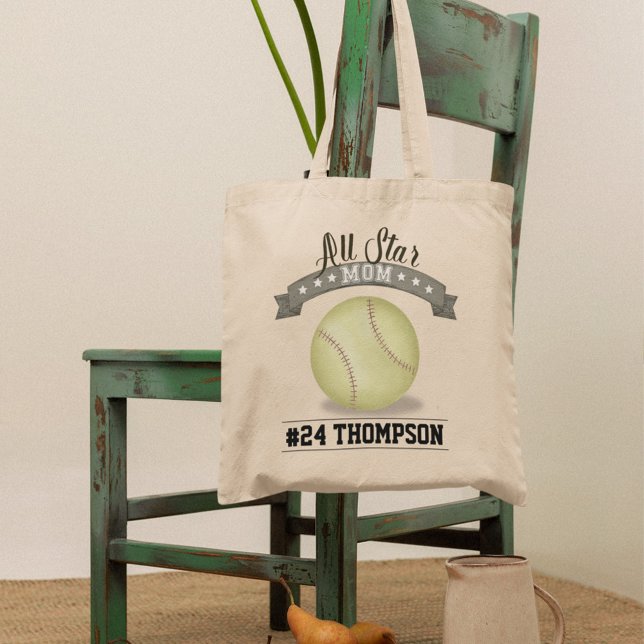 Cool Mom Custom All Star Softball Tote Bag (Creator Uploaded)