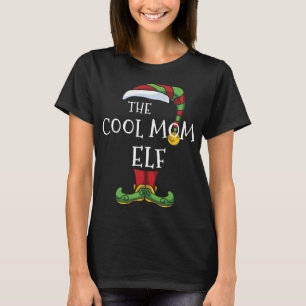 Cool Mom Elf Family Matching Christmas Funny Pajam T-Shirt