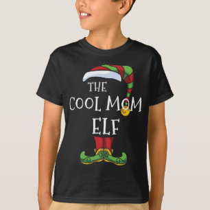 Cool Mom Elf Family Matching Christmas Funny Pajam T-Shirt