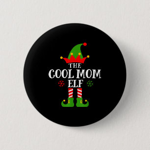 Cool Mom Elf Funny Matching Family Christmas Pajam 2 Inch Round Button