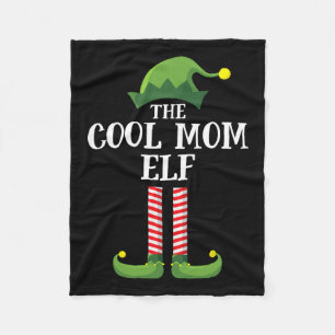 Cool Mom Elf Matching Family Group Christmas Party Fleece Blanket