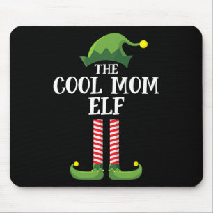 Cool Mom Elf Matching Family Group Christmas Party Mouse Pad