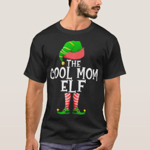 Cool Mom Elf Matching Family Group Christmas Party T-Shirt