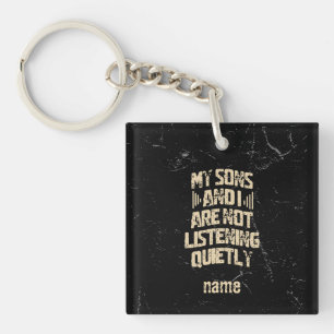 Cool Mom Gift for Rock Mum from Son Keychain