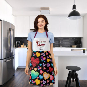 Cool Mom Hearts  Apron