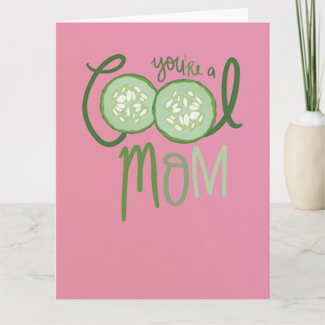 Cool Mom Mother's Day Folded Greeting Card (Front)