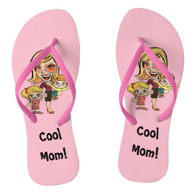 Cool Mom Pink Flip Flops (Footbed)