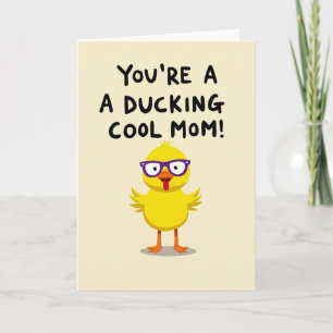 Cool Mom Yellow Bird Art Card