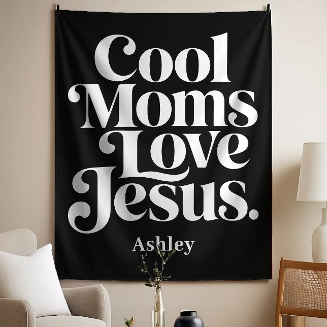 Cool Moms Love Jesus Tapestry (Creator Uploaded)