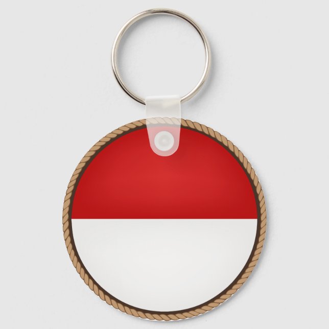 Cool Monaco Flag Seal Keychain (Front)