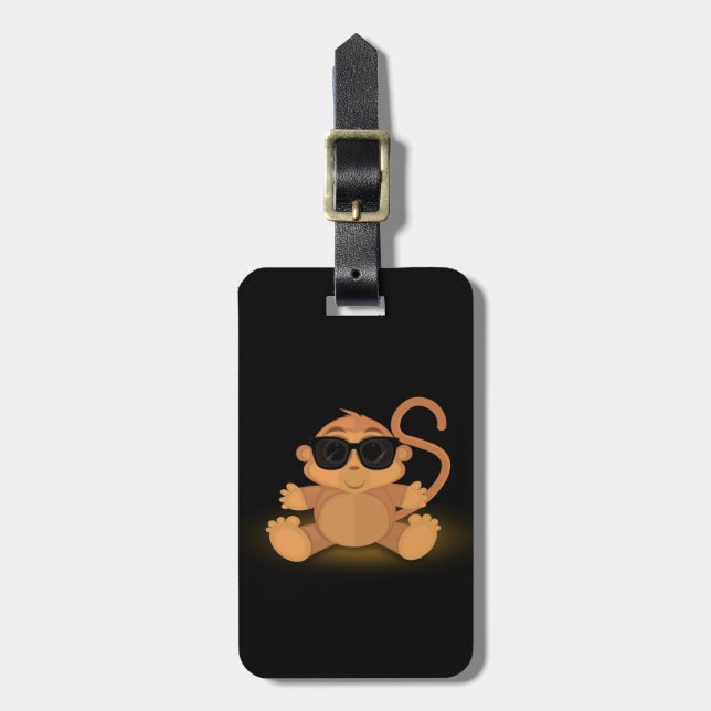 Cool Monkey Luggage Tag (Front Vertical)