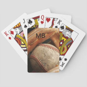 Cool Monogram Baseball Theme Poker Playing Cards