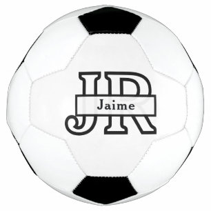 Cool Monogram Custom Name Classic Soccer Foot Ball