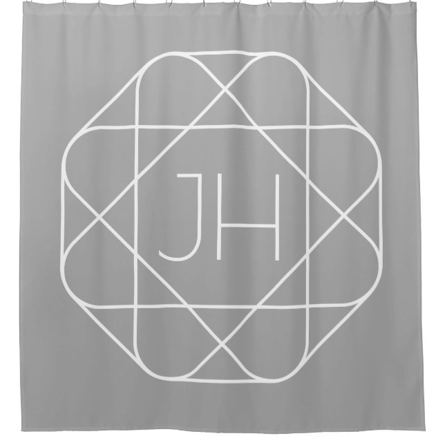 Cool Monogram, Hip Logo Style Vibe | Grey & White (Front)