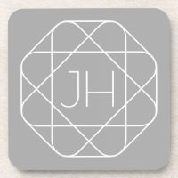 Cool Monogram, Hip Logo Style Vibe | Grey & White