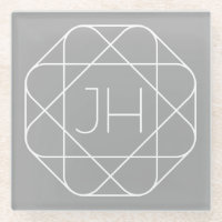Cool Monogram, Hip Logo Style Vibe | Grey & White