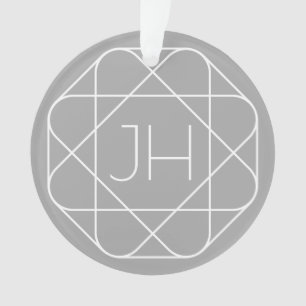 Cool monogram, style vibe Grey & White