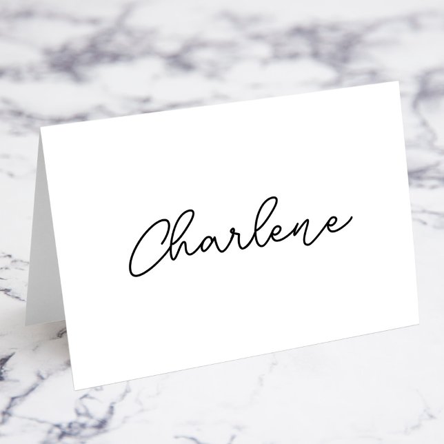 Cool Monoline Script Calligraphy Name Place Cards (Namila Monoline Script Calligraphy Name Place Cards)